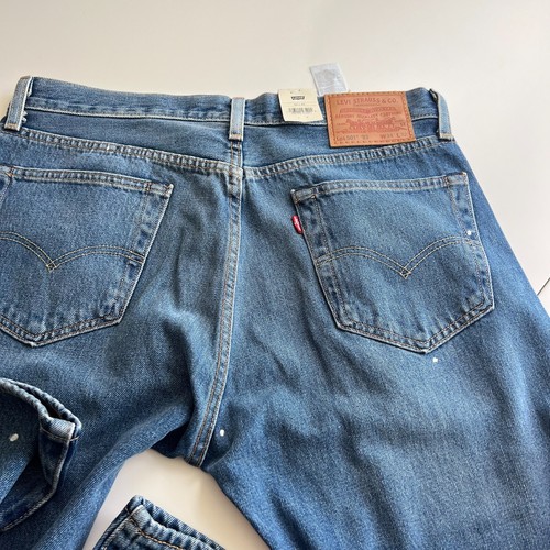 Levi's Premium Men 501 93 Paint Splatter Distress Jeans 33x30 Blue NWT - Picture 3 of 15