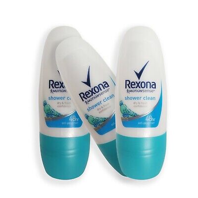 Rexona Women 48hrs Antiperspirant Deodorants All Day Freshness Shower Clean  Scent, Roll-on 40ml.