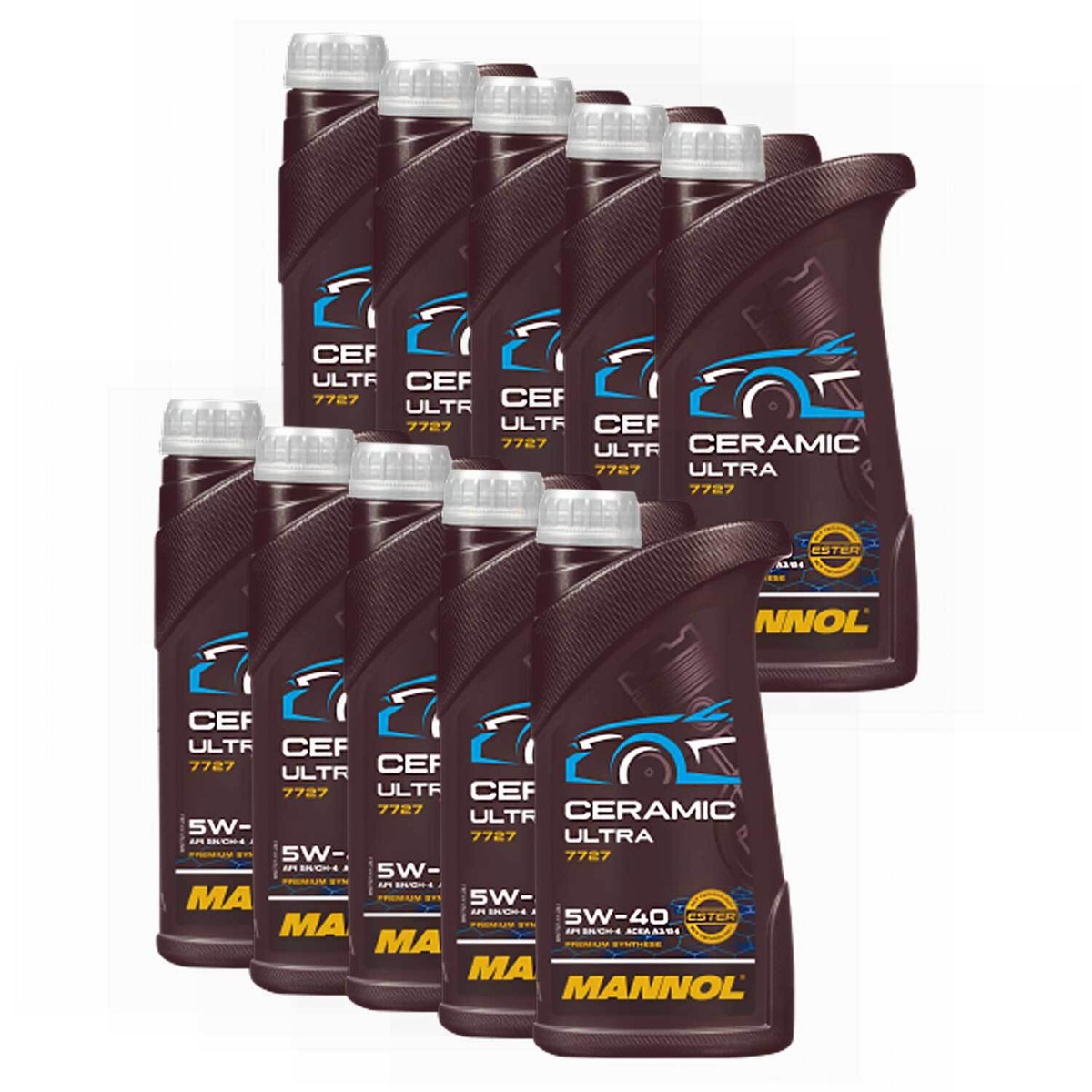 Motoröl Motor Öl MANNOL 5W-40 Ceramic Ultra 10 X 1 Liter für