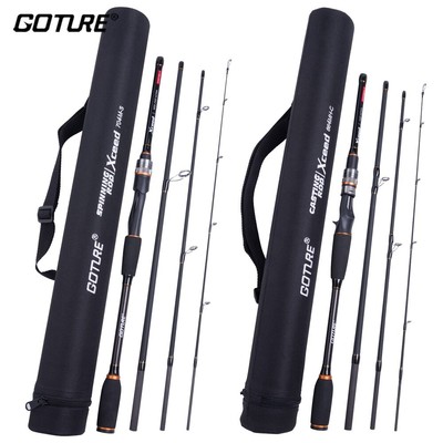 4Setions Fishing Rod With Guide Ring Carbon Fiber 1.98-3.6M