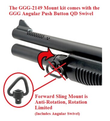 GG&G 5 Shot Side Saddle Holds 12 Gauge Ammo W/ QD Sling Attachment Fits Rem 870 Tac 14 Black Ggg 2005