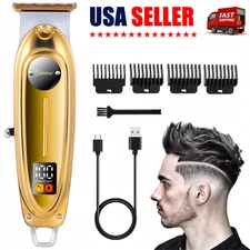 Hatteker Hair Clippers Trimmer Kit Men Cutting Machine Barber Salon LCD Display