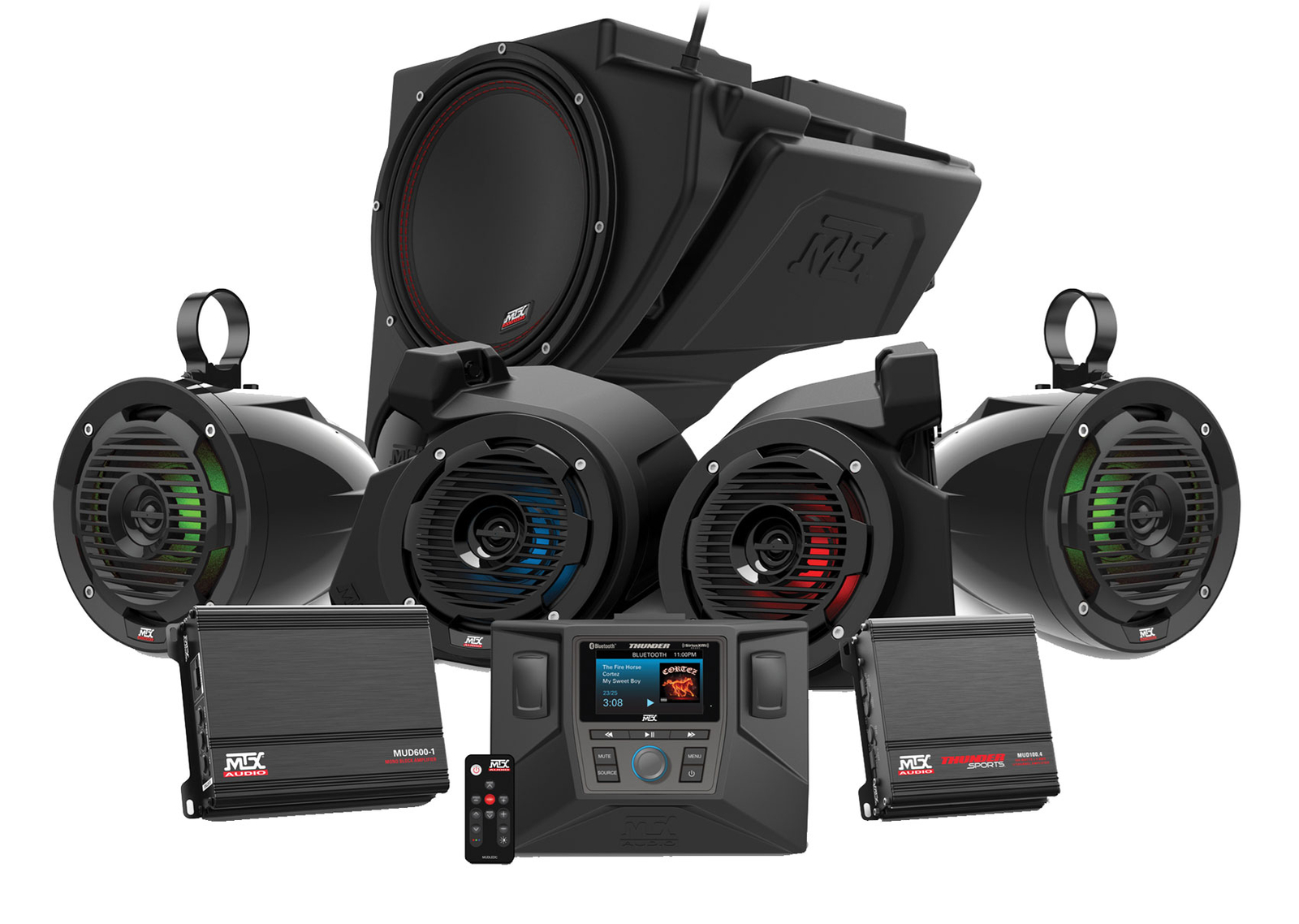 Ресивер MTX RZR-14-THUNDER5 Фронтальные Башенные динамикиСабвуфер для Polaris RZR 1000900 492990₽