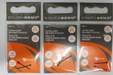 6-No Knot Eyelets - Connects Leader to Fly Line SMALL Size WT 3-5, 3-2Packs