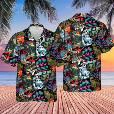 Jurassic World Jurassic Park Hawaiian Shirt, Special Gifts for Movie Enthusiasts