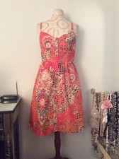 New J. Crew Women Adjustable Strap Colorful Bohemian Dress SZ 4