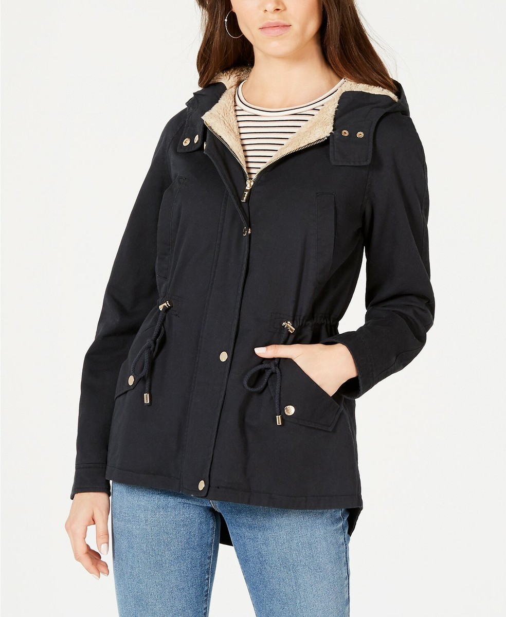 Collection B Juniors' Lightweight Twill Hooded Anorak Jacket, Choose Size