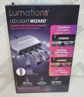 *NEW* Luminations LED LIGHTWIZARD 4 Ports with Remote, BRAND NEW, NEVER OPENED