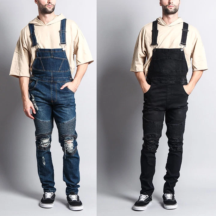 Biker shop jean overalls