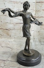 1920 Style Hot Cast Hand Made Dancer with Cocktail Dress Bronze Sculpture Sale