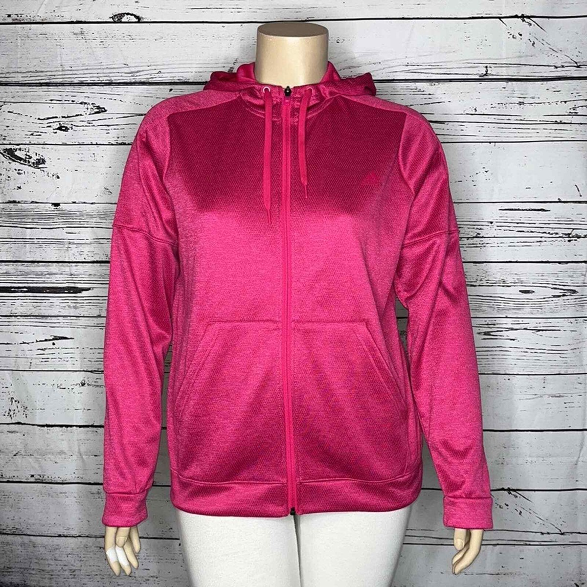 Adidas NWT Size XL Pink Zip Front Track Jacket w/ Hood | eBay