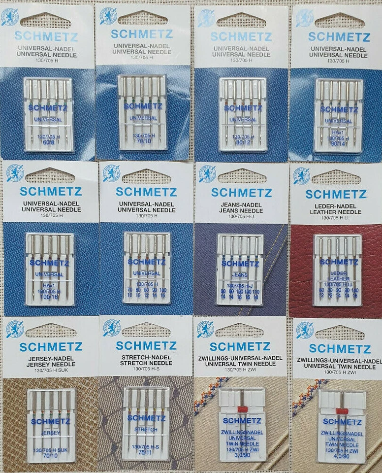 AGHI SCHMETZ TESSUTO-STRETCH-JEANS-PELLE-JERSEY-RICAMO per macchina da cucire