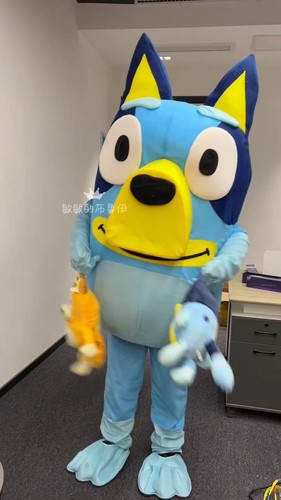 6.1ft Mascot Costume Foam Adults Bluey Cosplay Cartoon Cotton Christmas 185cmh - Picture 8 of 24