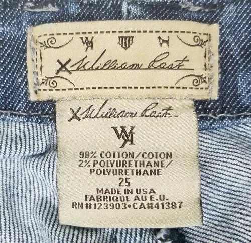 William Rast Belle Cropped Capri Jeans Women's Size 25 Roll Cuff Made In USA - Picture 9 of 9