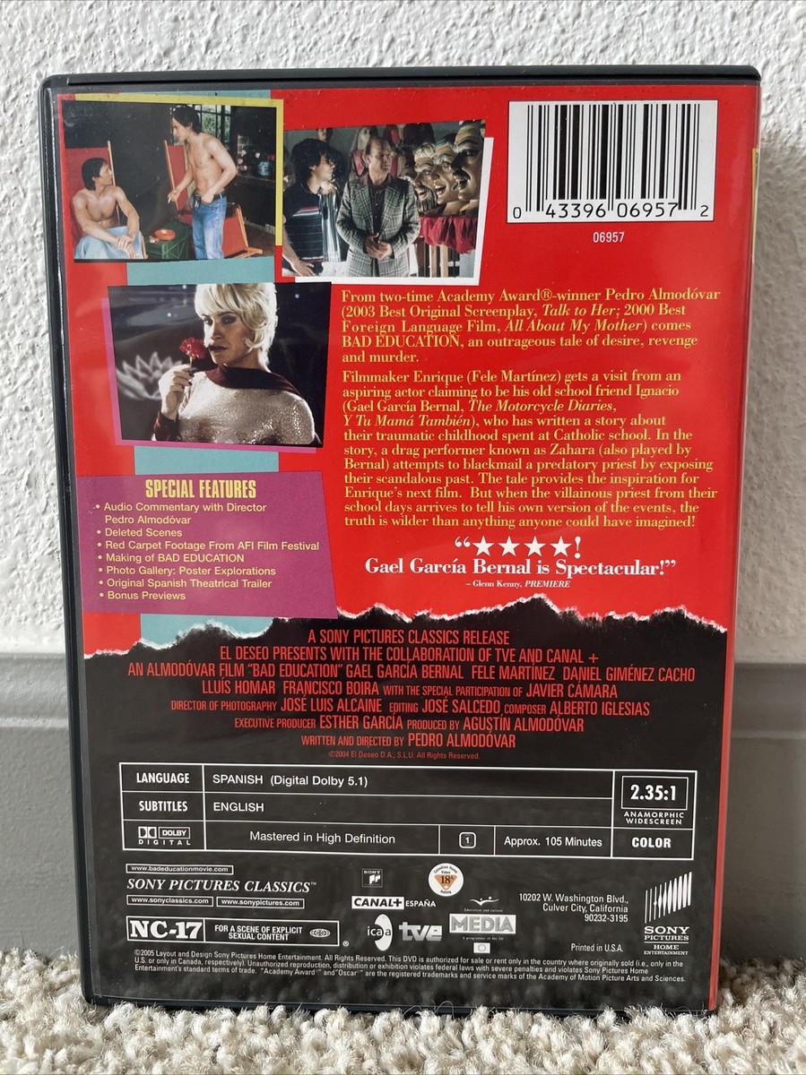 Bad Education (Original Uncut NC-17 Edition) Bernal DVD Sony