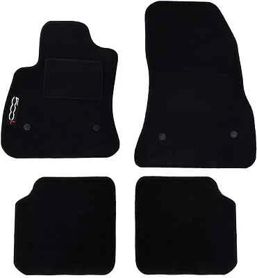 SUSY SHOP TAPPETINI AUTO IN MOQUETTE COMPATIBILI PER 500L CON 4 CLIP DI FISSAGGIO E LOGO