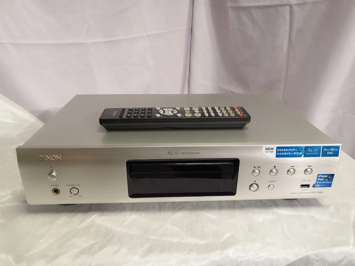 DENON DCD-755RE CD Player 32BIT DAC Frequency / 2HZ to 20KHZ+Remote Control
