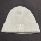 Adidas Beanie Hat Cap Adult One Size Light Grey Knit Stitched Logo Streetwear — photo 1