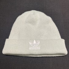 Adidas Beanie Hat Cap Adult One Size Light Grey Knit Stitched Logo Streetwear