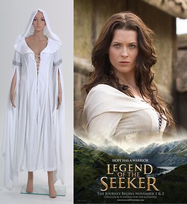 new Legend of the Seeker Kahlan Amnell Confessor White Dress Carnival  Costume