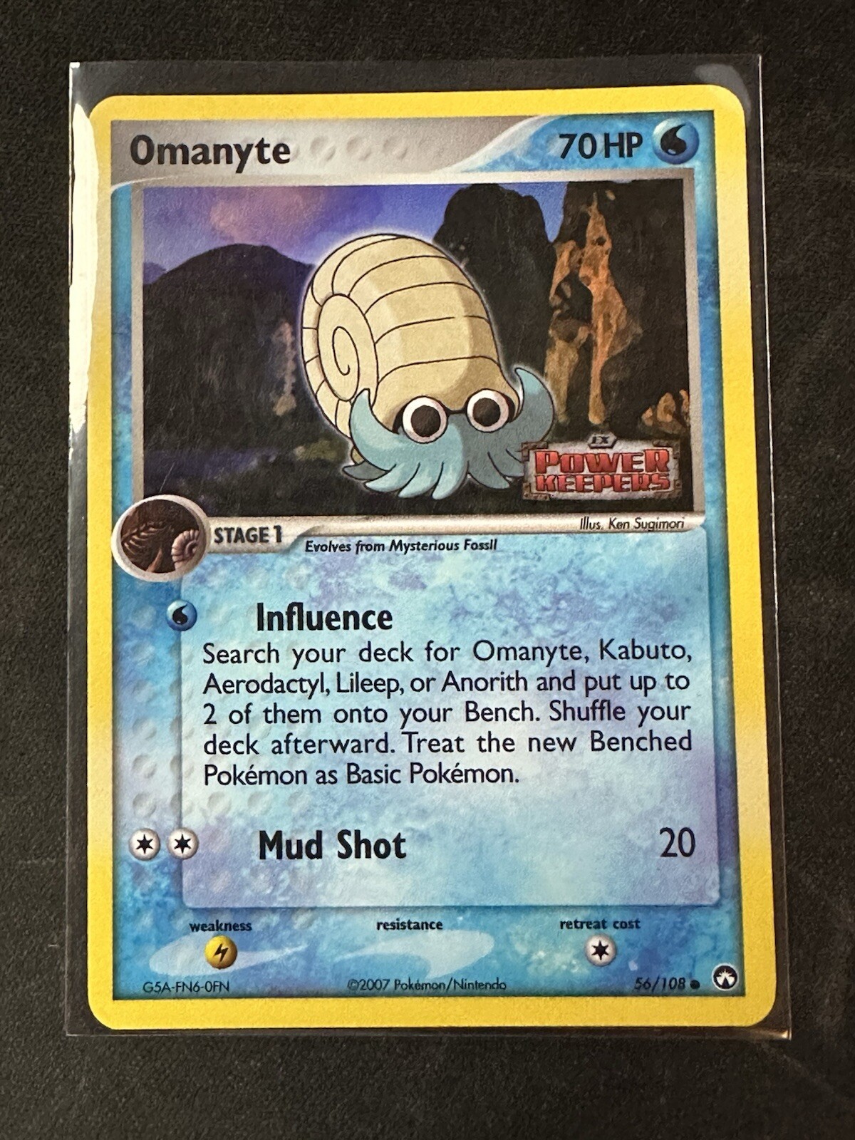 Omanyte 56/108 Power Keepers Reverse Holo -LP