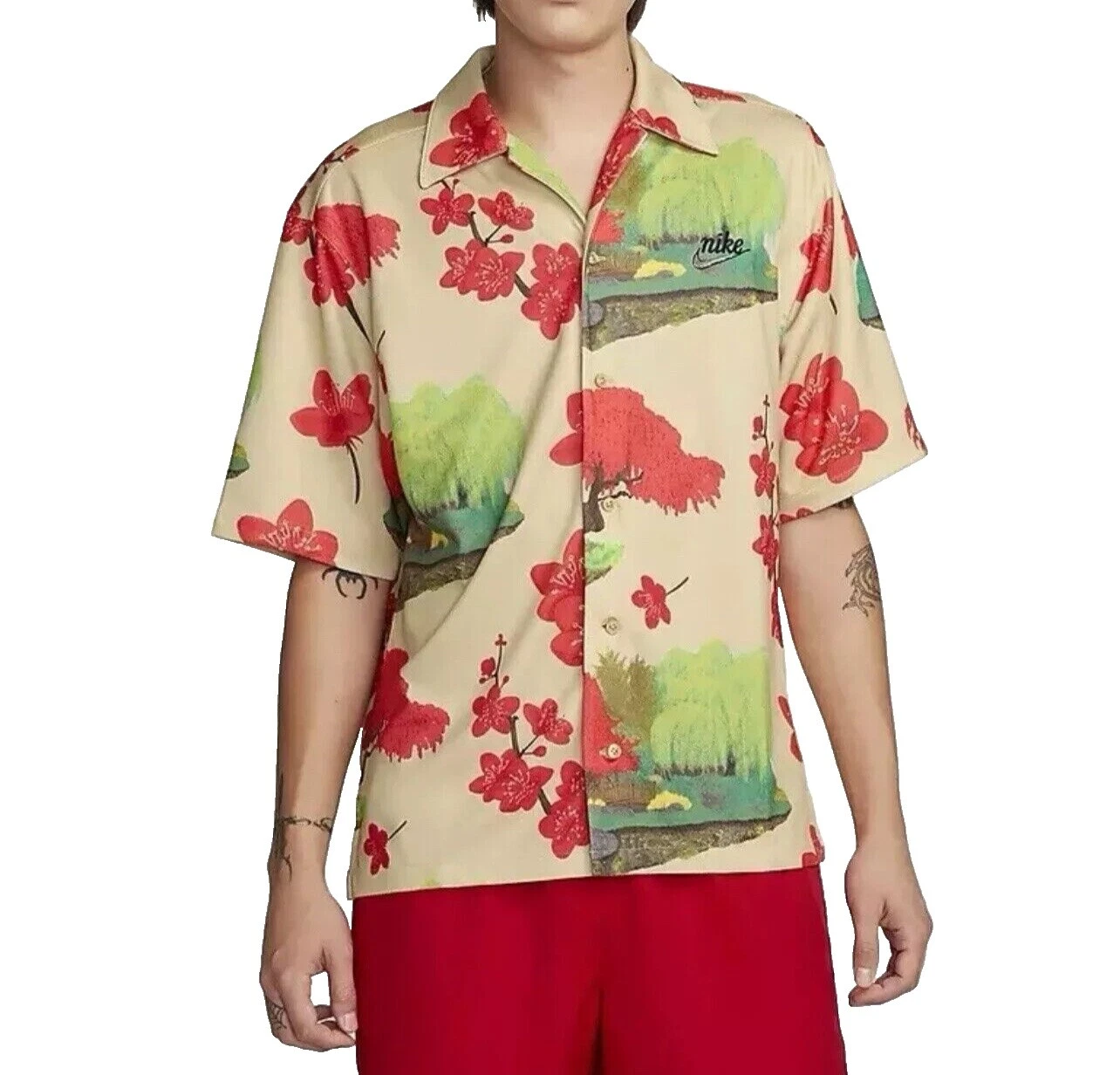 Tamaño Regular Floral Activewear Camisetas para Hombres