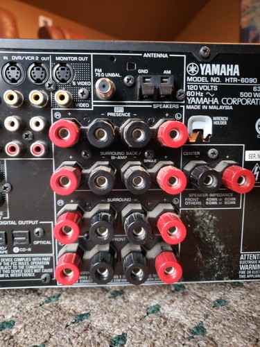 Yamaha Natural Sound Audio Video AV Receiver HTR-6090, 840 W total, 120 w / Chan - Picture 10 of 12