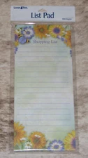 LEANIN TREE "Shopping List"~Flowers & Butterfly~Magnetic List NotePad~#61847