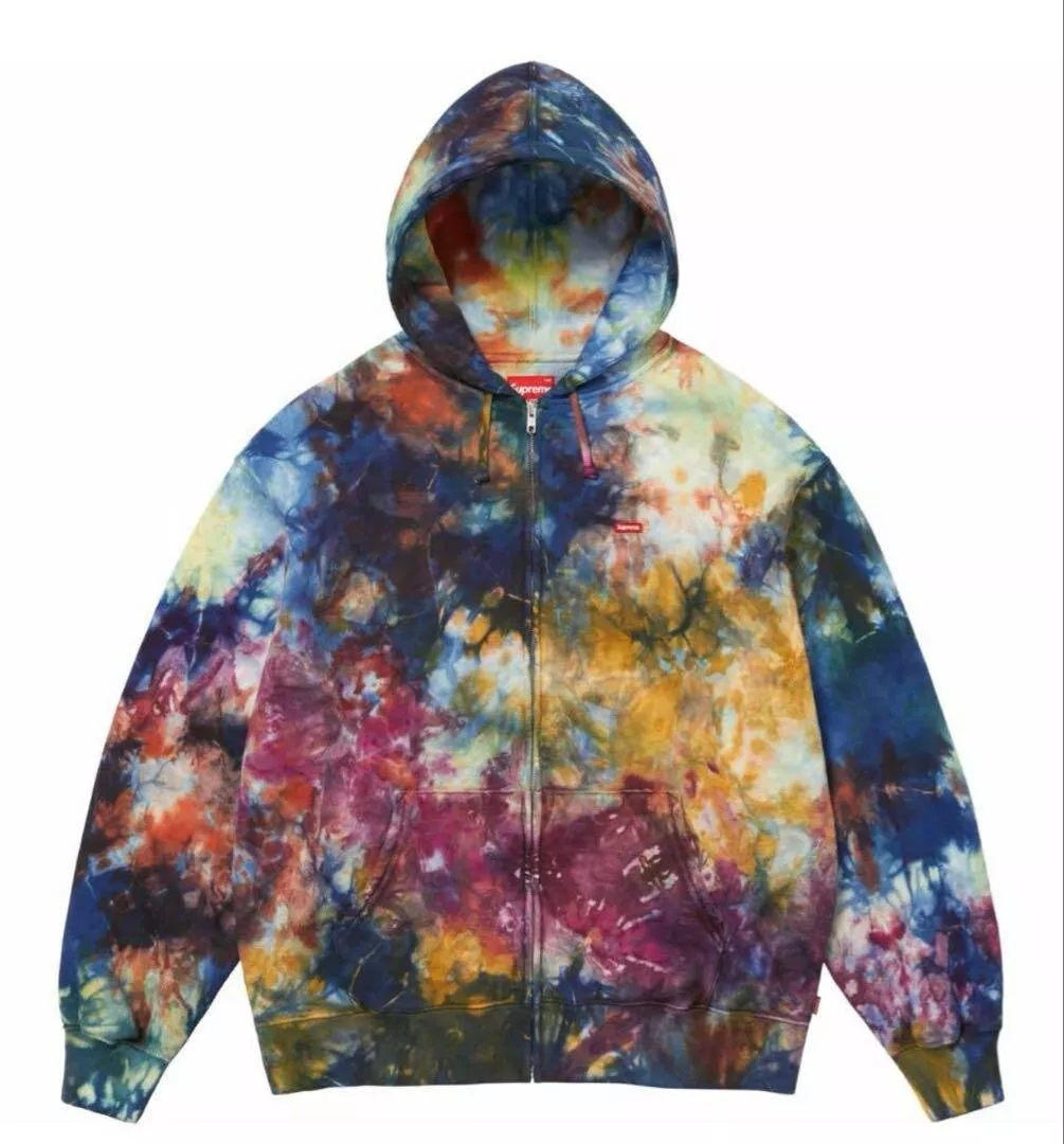 Sweat à capuche zippé Supreme overdyed petite boîte multicolore taille M