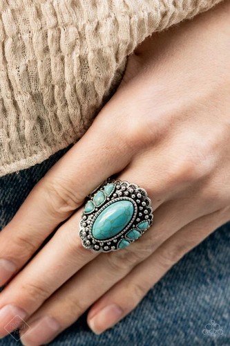 paparazzi flexible blue ring