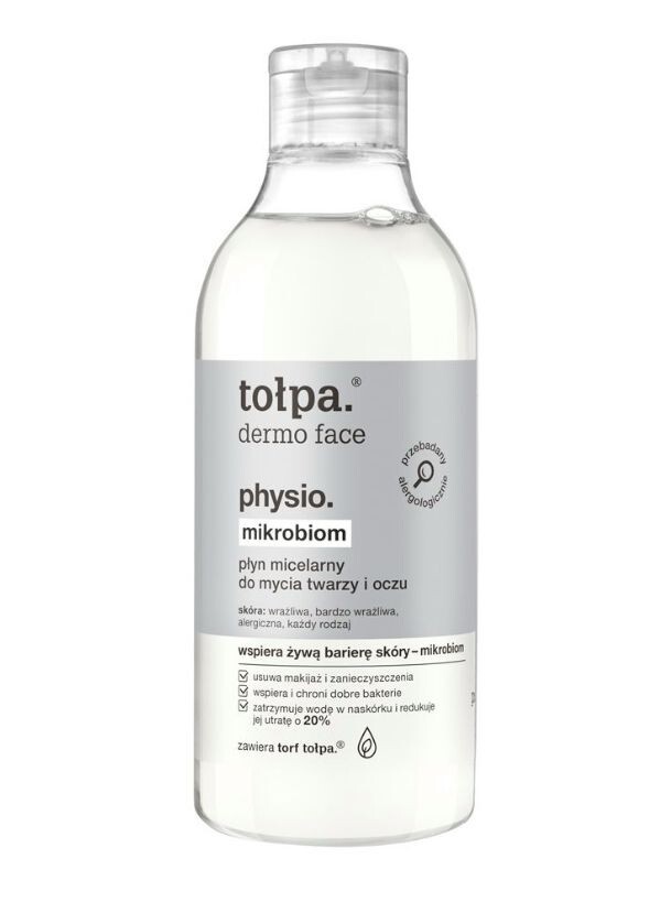 Tolpa dermo face physio. mikrobiom micellar fluid for washing face/eyes, 400ml