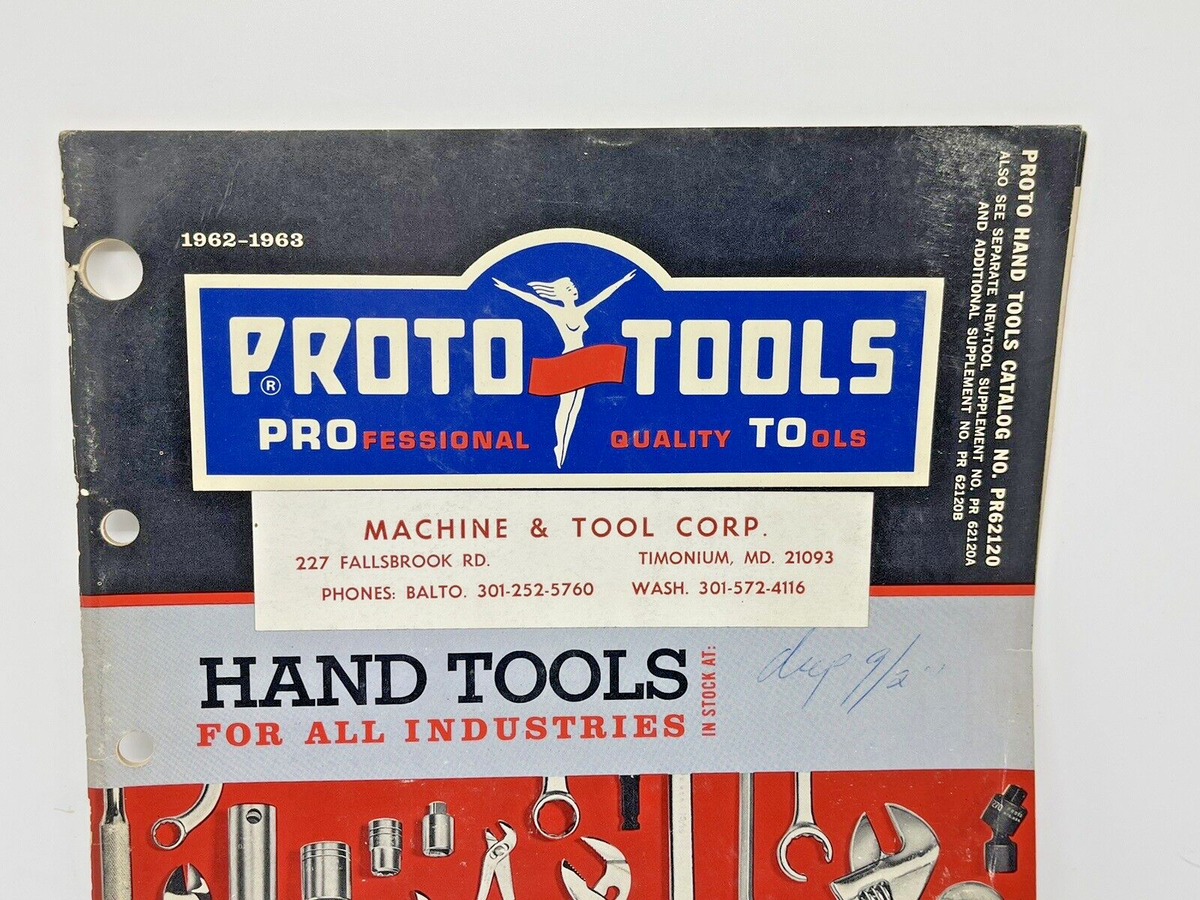 1962 1963 Proto-Tools Professional Quality Hand Tools 1962 1963 Proto-Tools Professional Quality Hand Tools