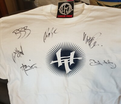 Before they became famous LINKIN PARK were HYBRID THEORY ~ T-Shirt SIGNED RARE.