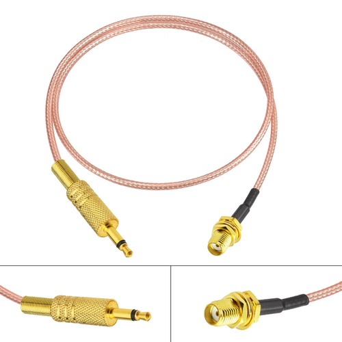 Gniazdo przegrodziowe SMA na wtyczce 3,5 mm 1/8" TS 50Ω koncentryczny kabel RG316 o niskiej stracie RF - Zdjęcie 2 z 5