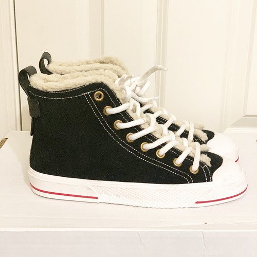 See by Chloé Aryana High Top Shearling Lined Sneakers Size 38 US 7.5 - Picture 5 of 10