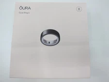 Oura Ring Gen 4 Smart Ring Size 8 Activity Tracker BLACK - New/Sealed!