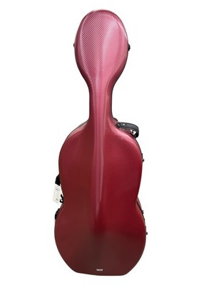 GEWA Celloetui Polycarbonat 4/4 rot mit Rucksackriemen und Seitengriff / Cello