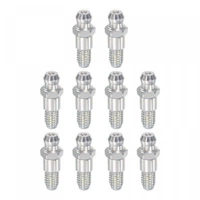 uxcell Steel Straight Grease Fitting M6 x 1mm Thread x 1mm, Silver Tone 