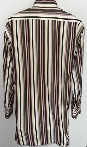 ETRO MILANO Men’s Striped Dress Shirt Size 42 Made in Italy - Picture 4 of 4