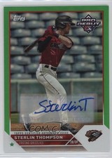 2023 Topps Pro Debut Green Foil Auto 88/99 Sterlin Thompson #PD-185 Auto 0a6