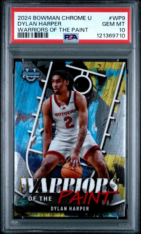 2024 BOWMAN CHROME UNIVERSITY WARRIORS OF THE PAINT #WP9 DYLAN HARPER PSA 10