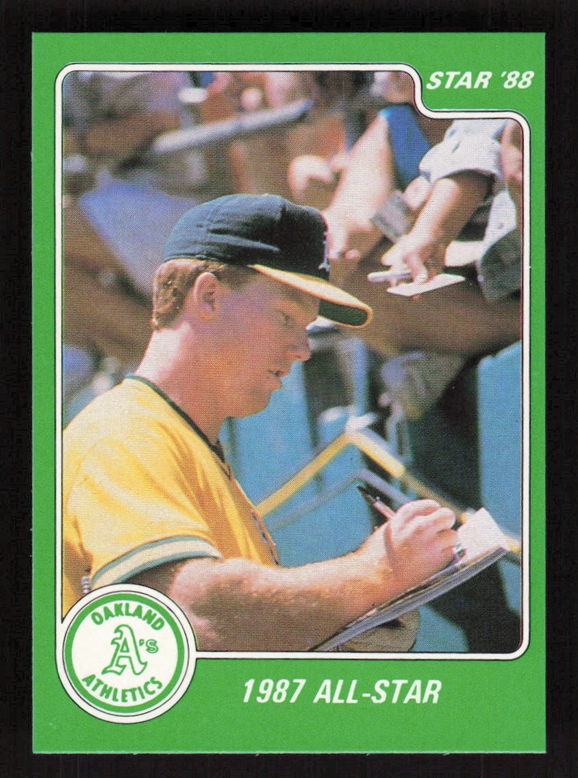 Mark McGwire 1988 Star Mark McGwire (Green) #4 Oakland Athletics