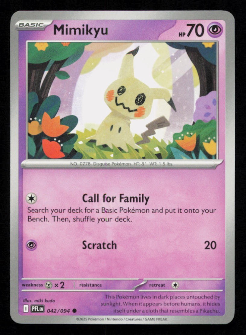 Mimikyu 042/094 Pokemon Phantasmal Flames Common Near Mint