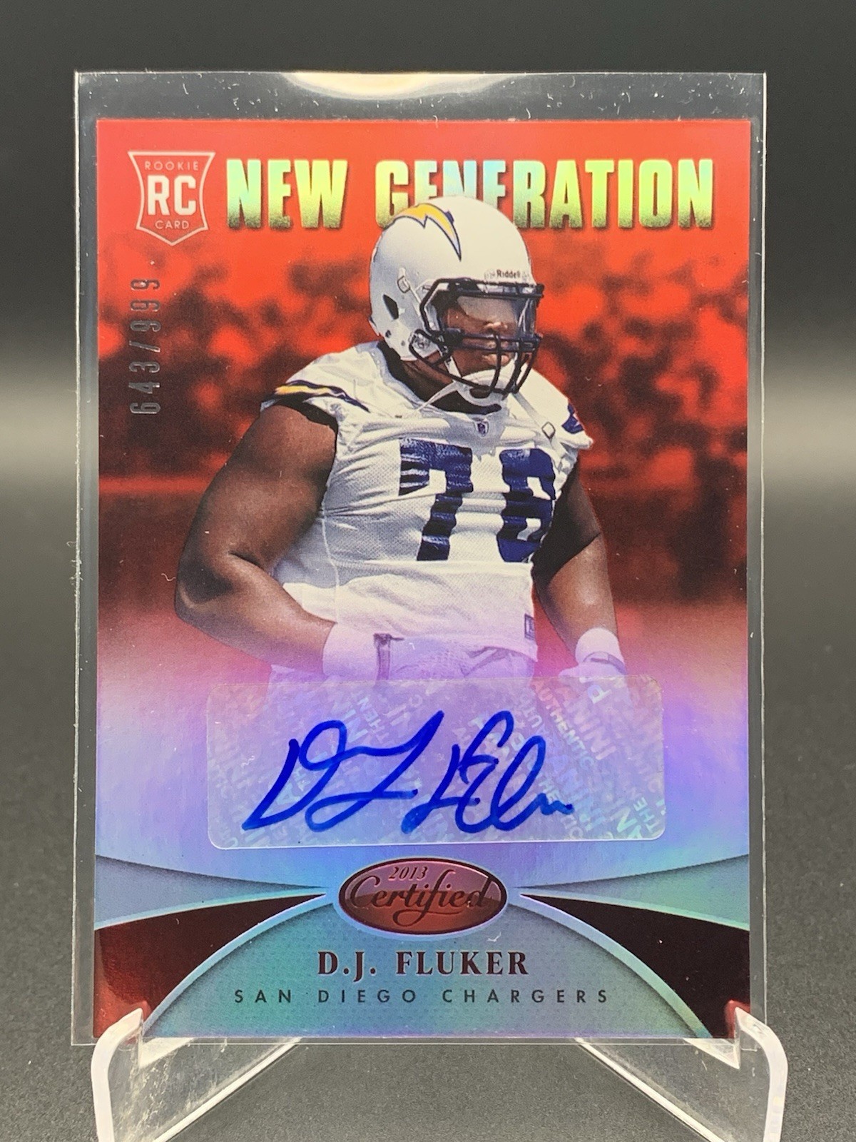 DJ Fluker Panini Certified #258 Mirror Red-Signature