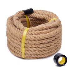 Jute Rope Heavy Duty Twisted 1/2 Inch 50 Ft Tug War Swing Crafts Garden
