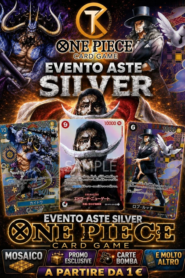 🔥[EVENTO SPECIALE] 🔥ASTE SILVER - ONE PIECE PROMO, MOSAICO,  ANNIVERSARY