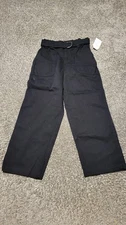 Time And Tru Woman 16 Jeans Black Paper bag Wide Leg Pocket Pant