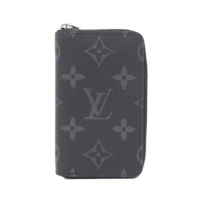 Authentic Louis Vuitton Monogram Eclipse Zippy Coin Purse Vertical M81662 Co...