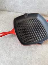Le Creuset Square Grillit 26cm Cerise Cast Iron Ribbed Grill Pan Made France