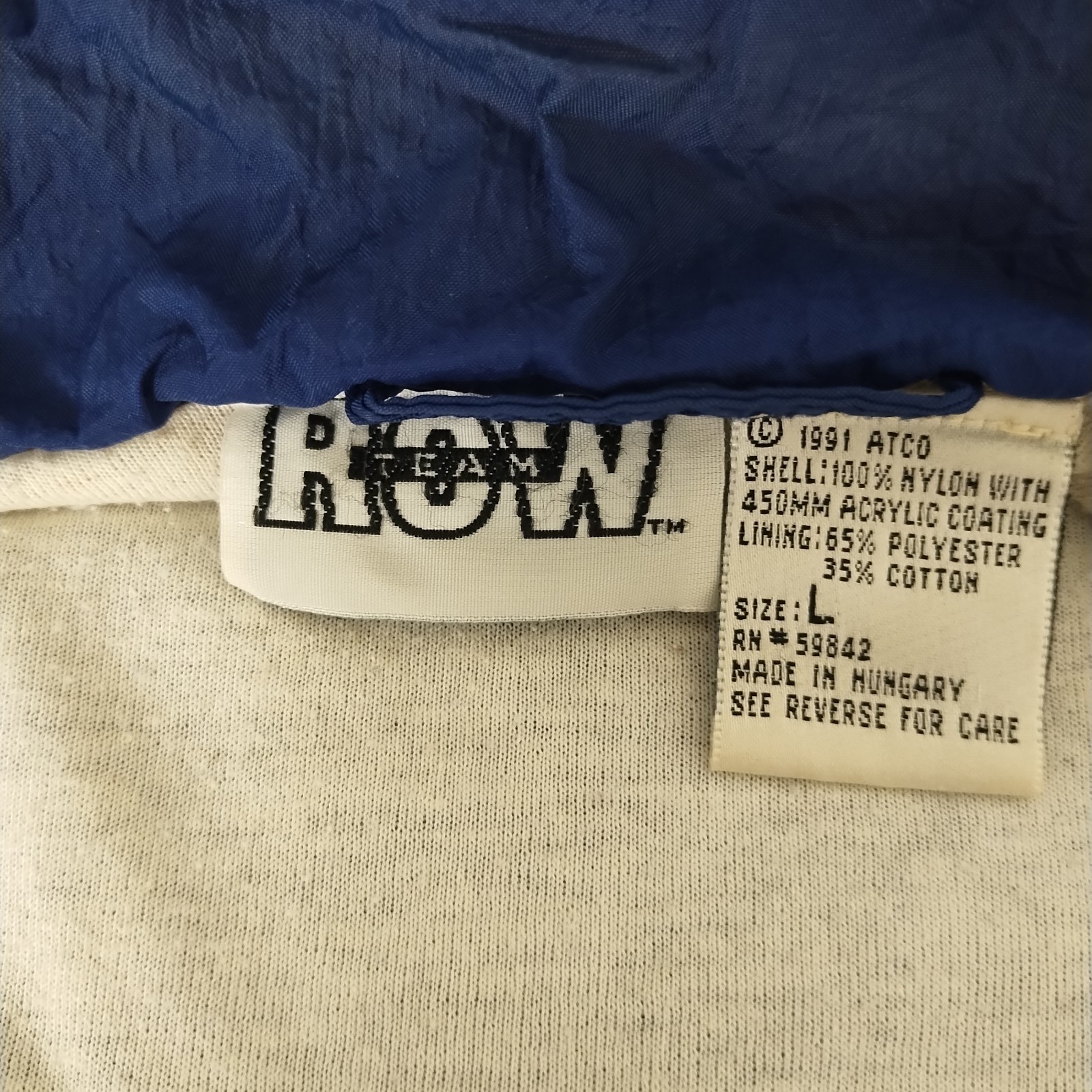 FILA Giacca a vento vintage Row Team uomo XL multicolore foderata a blocchi full zip retrò anni 90 usata in ottime condizioni